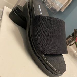 Torrid black chunky slides. Size 8.5ww Never worn